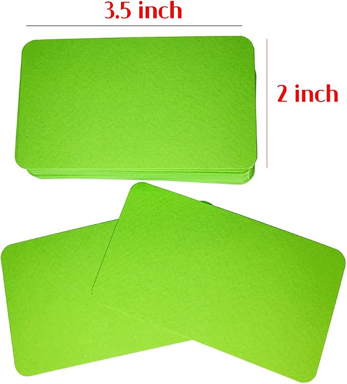 PPAPPAPPIYO 3.5x2 rounded corner index cards180gsm Thick Cardstock, Blank - Image 3