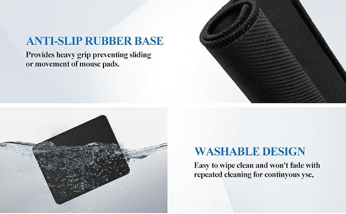 Mouse Pads, Office and Gaming, Stitched Edges, Rubber Anti Slip Base Mouse pad - Image 8