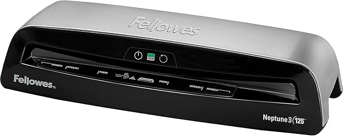Fellowes Neptune 3 125 Laminator with 10 Pouches, 12.5 Inch (5721401), Silver, Black-DeskLoop Office