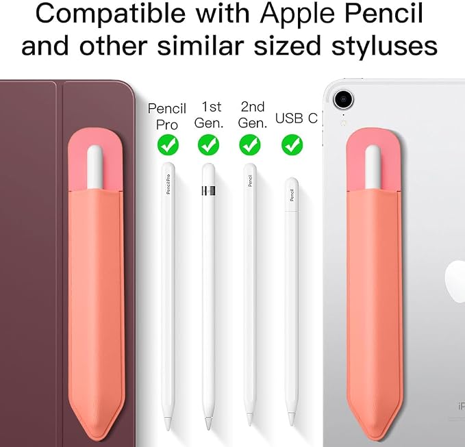 MoKo Pencil Holder Sticker Fit Apple Pencil Pro// 1st/ 2nd Generation, Elastic - Image 2