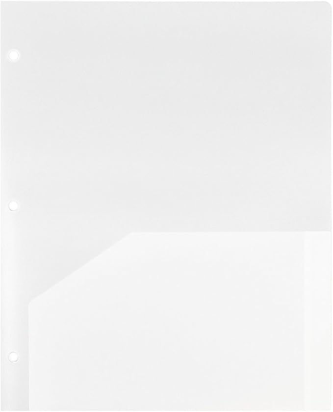 JAM PAPER Heavy Duty Plastic 3 Hole Punch Pocket Folders - Image 7