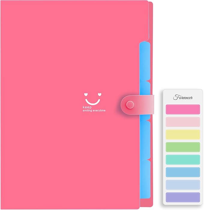 Forvencer Accordion File Organizer, Letter Size, 5 Pocket Expanding File Folder by Forvencer