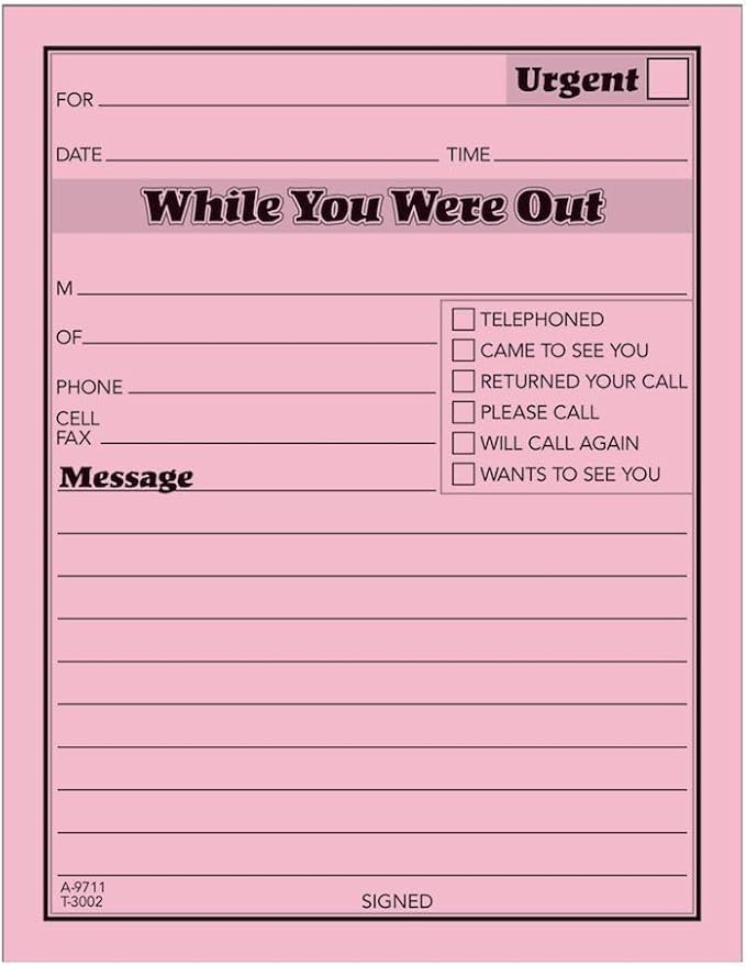TOPS While You Were Out One-Sided Note Pads, 4.25 x 5.5 Inches, 50 Sheets per by TOPSProducts