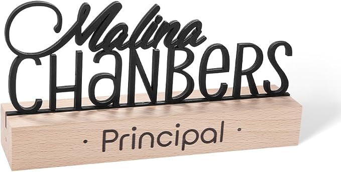 BYFDIY Custom Name Plate For Desk Wooden Office Name Plates For Desks by BYFDIY