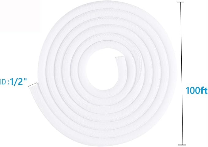 QCSIW 1/2" x100ft Split Sleeve Wire Loom Tubing - Image 8
