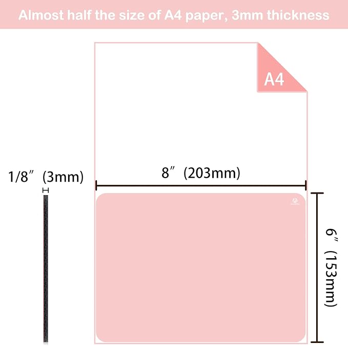 Audimi Small Mouse Pad 6 x 8 Inch, Mini Mouse Pad Thick - Image 3