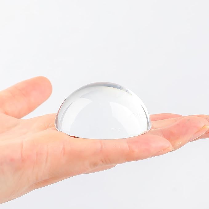 2pcs 2.4inch Crystal Dome Magnifying Paperweight, Reading Magnifier Glass Paper - Image 7