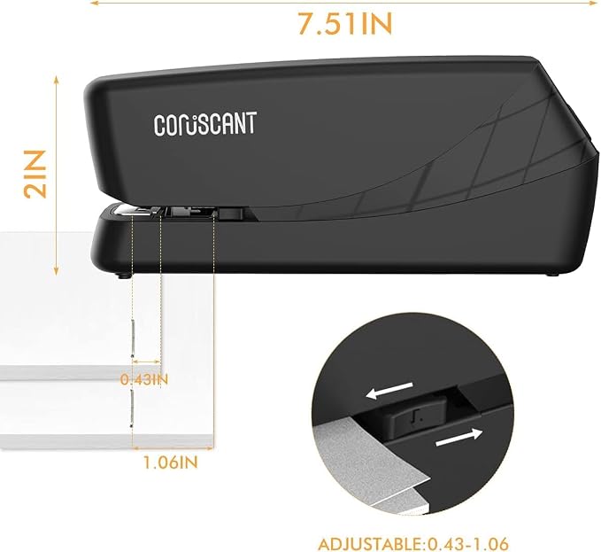 Coruscant Electric Stapler, No Jam Easy Reload, 25 Sheet Automatic Staplers - Image 2