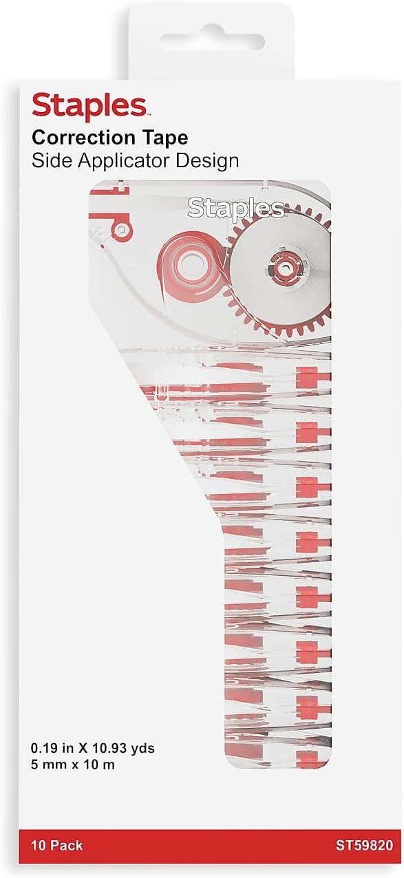 STAPLES Correction Tape, Easy Sidewinder Applicator - Image 6