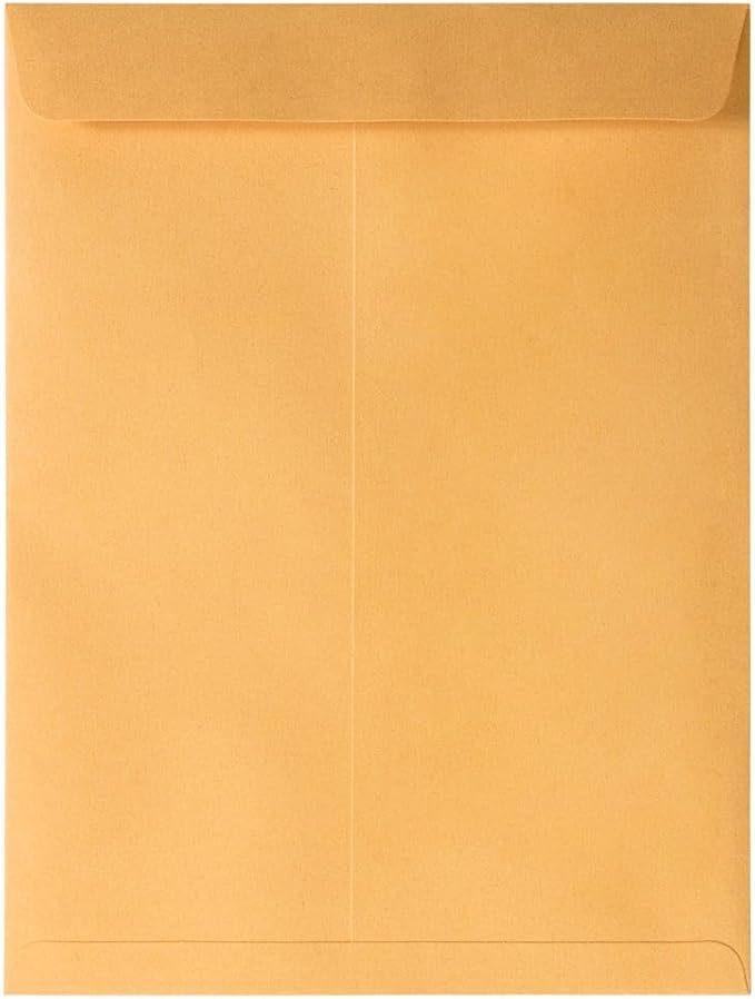 LUXPaper 9 x 12 Open End Envelopes | Peel & Press | Brown Kraft | 28lb. Text | - Image 4
