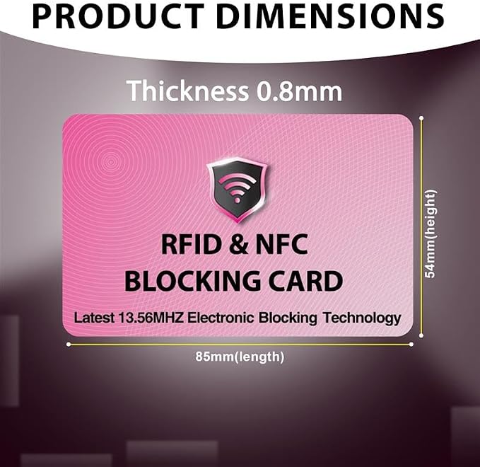 SaiTech IT 2 PK RFID Blocking Cards Protect Your Entire Wallet, and Cards from - Image 2