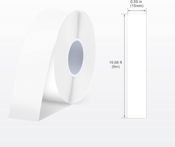 SUPVAN E10 & E11 Label Maker Tape, 6 Rolls 0.59in × 19.7ft Genuine Continuous - Image 2