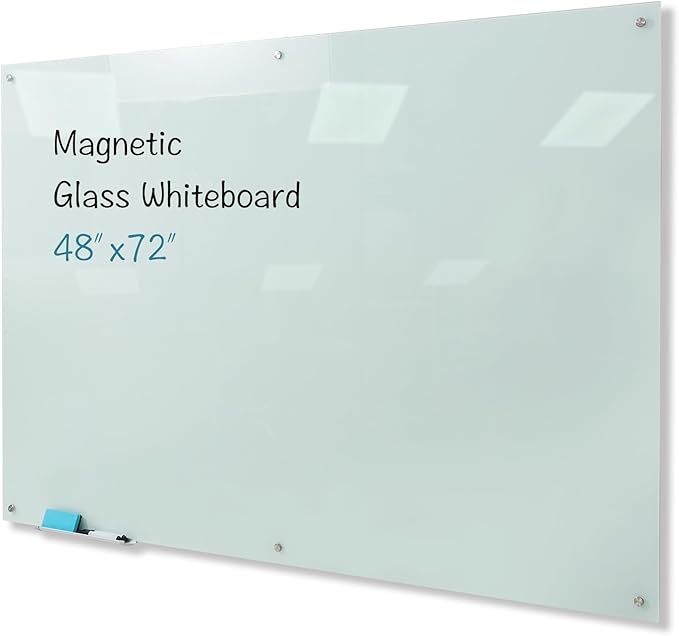 Magnetic Glass Whiteboard, Classroom & Home by NEOBAN