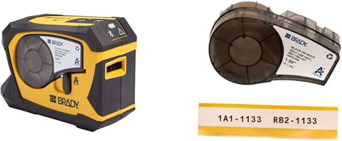 Brady M211 Portable Bluetooth Label Printer + Authentic Self-Laminating Wire Wrap Tape-DeskLoop Office