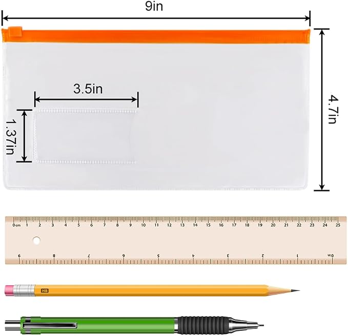 EOOUT 24pcs Poly Zip Envelope, Plastic Envelope, Reusable Envelopes, 9 x 4.7 - Image 2
