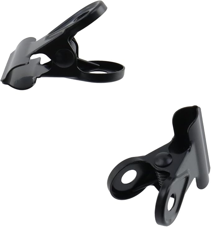 Xiaoyztan Mini Clips, 20mm Wide Metal Black Bulldog Clips Paper Clip Binder - Image 3