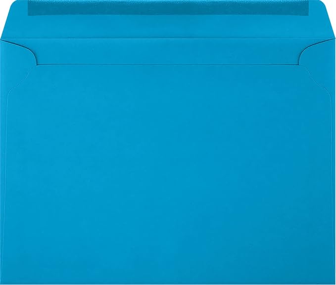 LUXPaper 9 x 12 Booklet Envelopes | Pool Blue | 80lb. Text | 50 Qty - Image 2