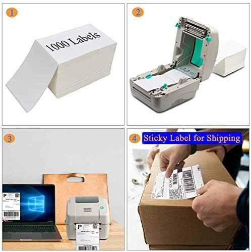 OausTect 4x6 Shipping Label 40000 Fanfold Labels - Image 5