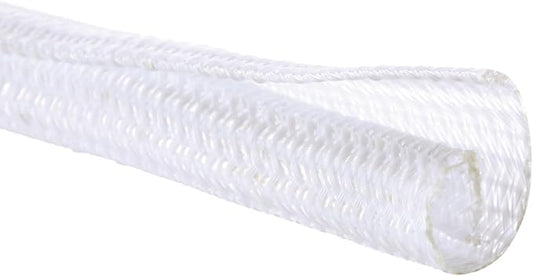 QCSIW 1/2" x25ft Braided Cable Sleeve – Split Self-Wrapping Wire Loom Tubing by QCSIW