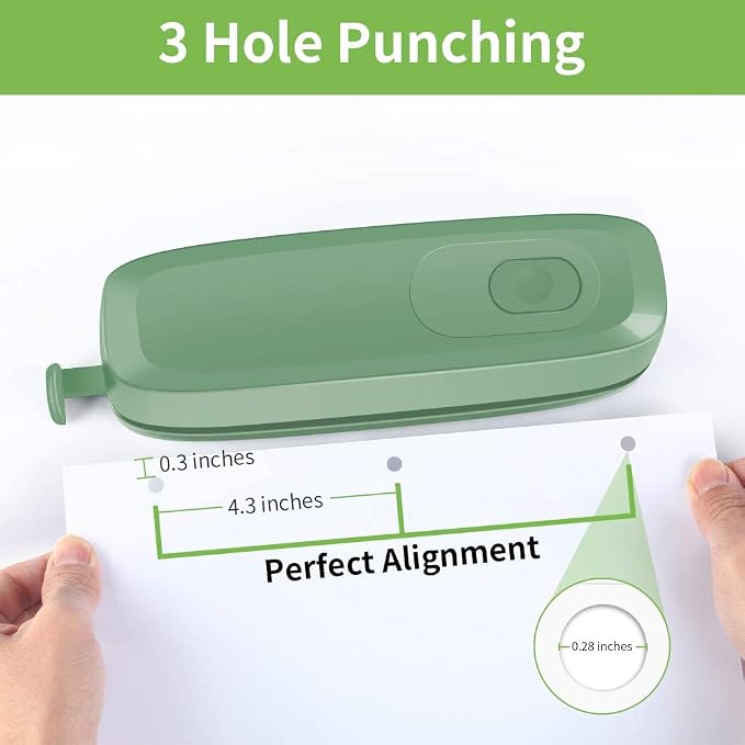 AFMAT Electric 3 Hole Punch, 20-Sheet 3 Hole Puncher - Image 3