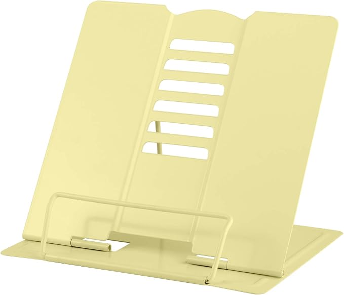 MSDADA Desk Book Stand Metal Reading Rest Book Holder Adjustable Cookbook by ColoryourlifewithMSDADA
