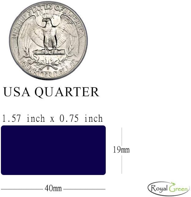 Royal Green Rose Gold Stickers Seals Rectangle Label Roll for Gift Packaging 40mm x 19mm (1.57 inch x 0.75) 500 Pack-DeskLoop Office