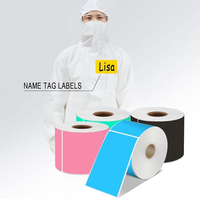 PARLAIM Large 3 X 5 Inch Aqua Color Coding Square Labels, Permanent Rectangular - Image 5