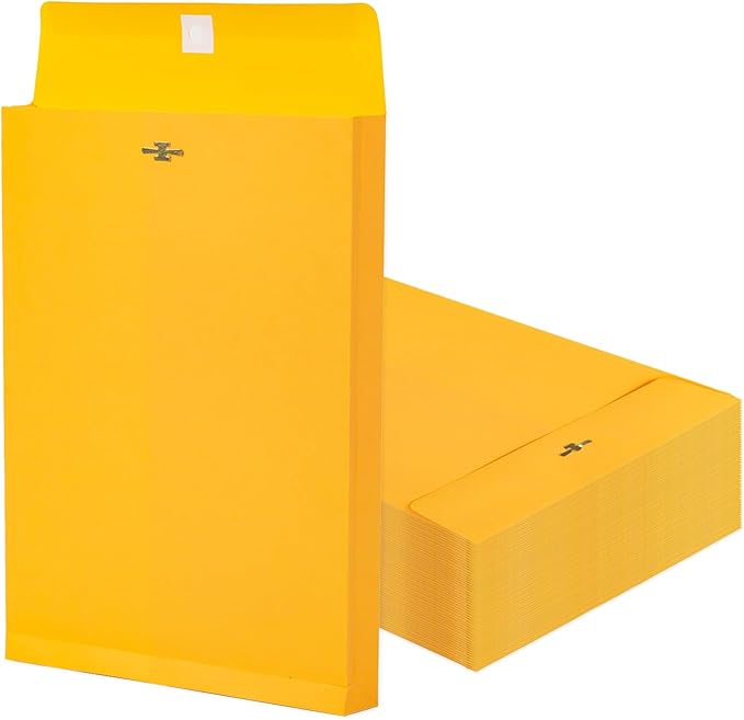 50 Pack Expandable 9x12 Manilla Envelopes by Goefun