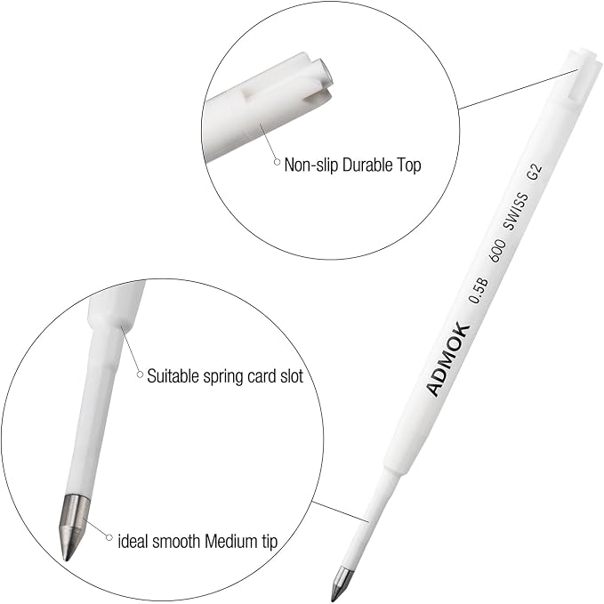 ADMOK 0.5mm Replaceable Standard Pen Gel Refills - Image 2