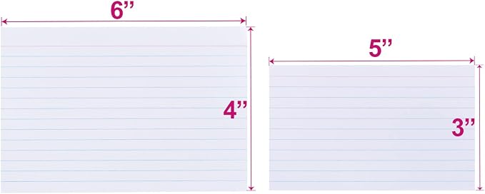 KAISA 4x6 Index Cards Flashcards 4"x6" Note Cards Ruled Index Card Lined - Image 3