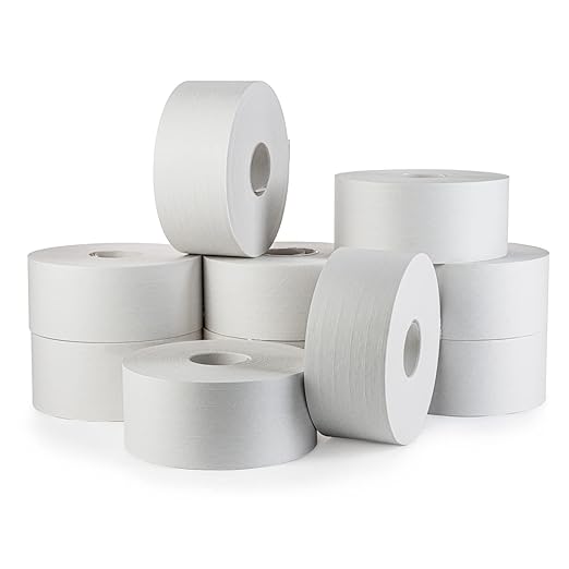 IDL Packaging 3" x 375 feet Reinforced Water-Activated Kraft Gummed Tape 70lb Thickness (Pack of 10) - Secure Paper Packing Tape for Secure Carton Sealing - Heavy-Duty for All Conditions, Brown