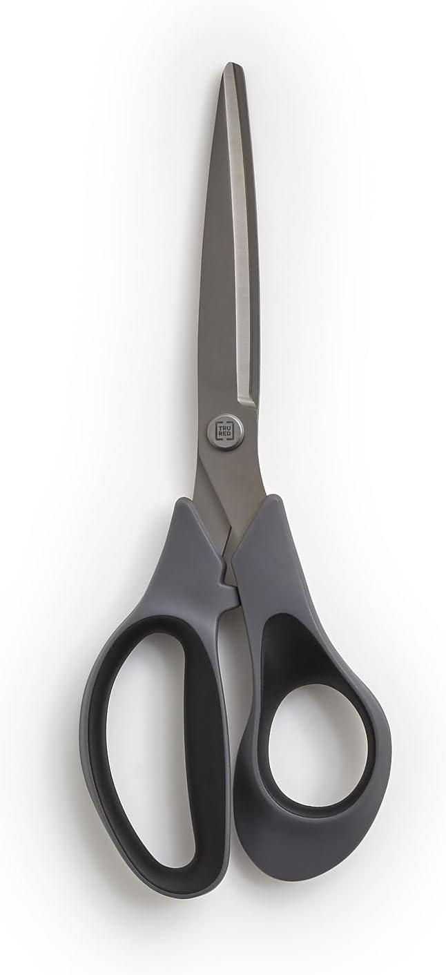 TRU RED 8‑Inch Titanium Coated Scissors, Straight Handle, Right & Left Handed - Image 2