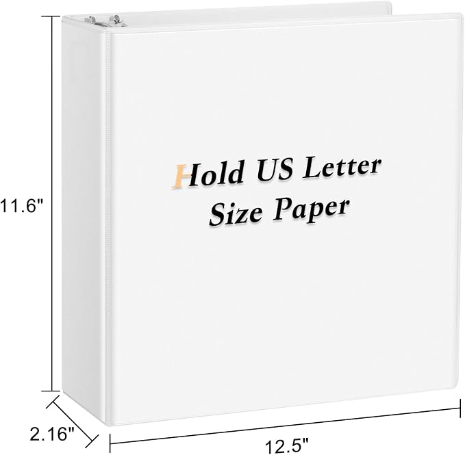 CIXILDTS 1.5-inch D Ring Binders, 3 Ring Binder Fit US Letter Size Paper - Image 2