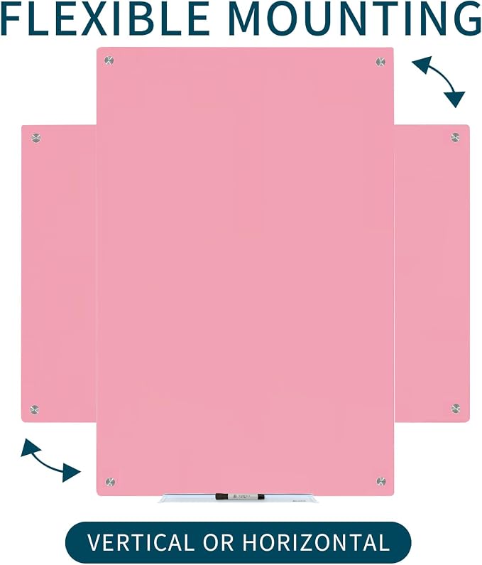Magnetic Whiteboard, Tempered Glass White Board Frameless, Home School Supplies - Image 7