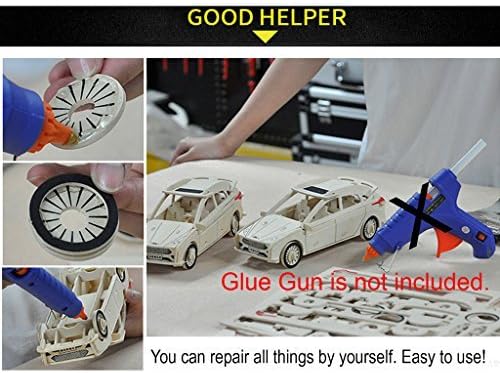 TRENDBOX Pack of 10 Black 7mmx200mm - Hot Melt Glue Sticks Strips Melting Adhesive for Handmade Craft DIY Home Office Project Craftwork Fix & Repairs-DeskLoop Office