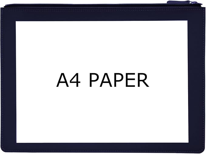 PU Leather A4 File Folder Zipper Document Holder Envelope Folder Case - Image 5