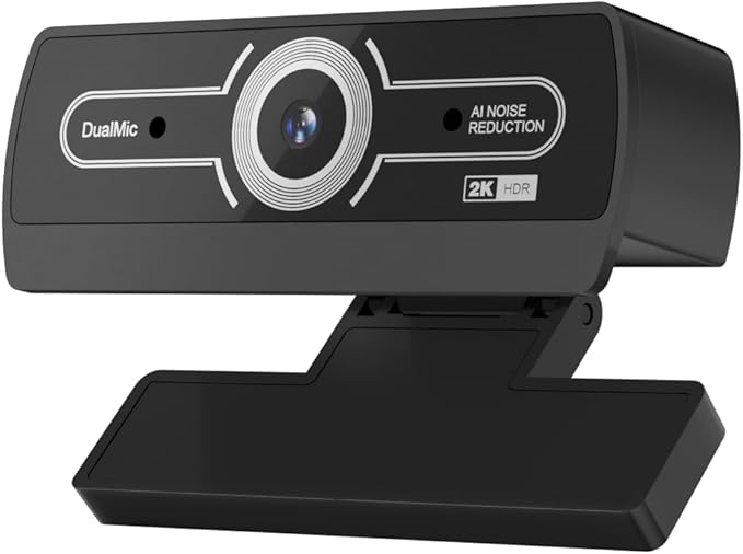 2K Webcam,Webcams for PC, AutofocusNoise Cancellation,Plug & Play USB Web cam for Laptop, Desktop, PC, Mac, Zoom, Skype, Streaming-DeskLoop Office
