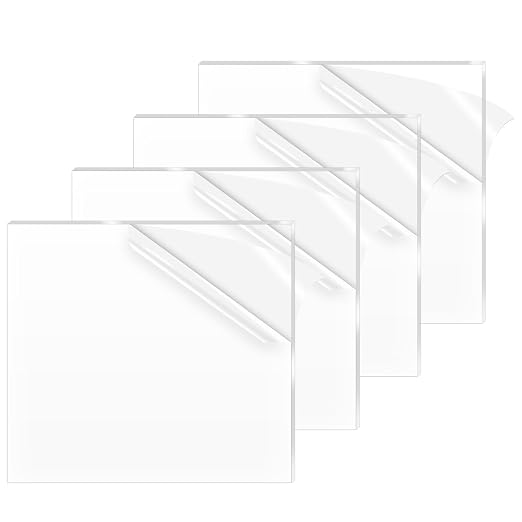 4 Pack 16x20 Inch Acrylic Sheet 1/8" Thick, Cast Acrylic Sheet, by ADTDA