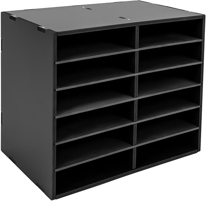 Mail Sorter Desktop, 12 Compartments Literature Organizer, Desktop File Sorter - Image 6