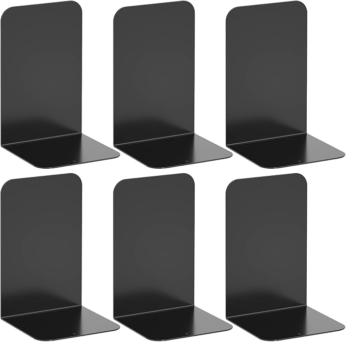 VFINE Bookends 3 Pairs, Heavy Bookends by VFINE