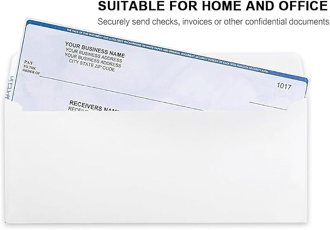 HERKKA #10 Security Self-Seal Envelopes, No.10 Windowless Bussiness Envelopes - Image 7