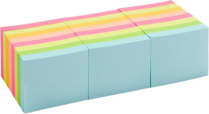 Amazon Basics Mini Rectangular Sticky Notes, 1.5x2 Inches, Bright Colors - Image 5