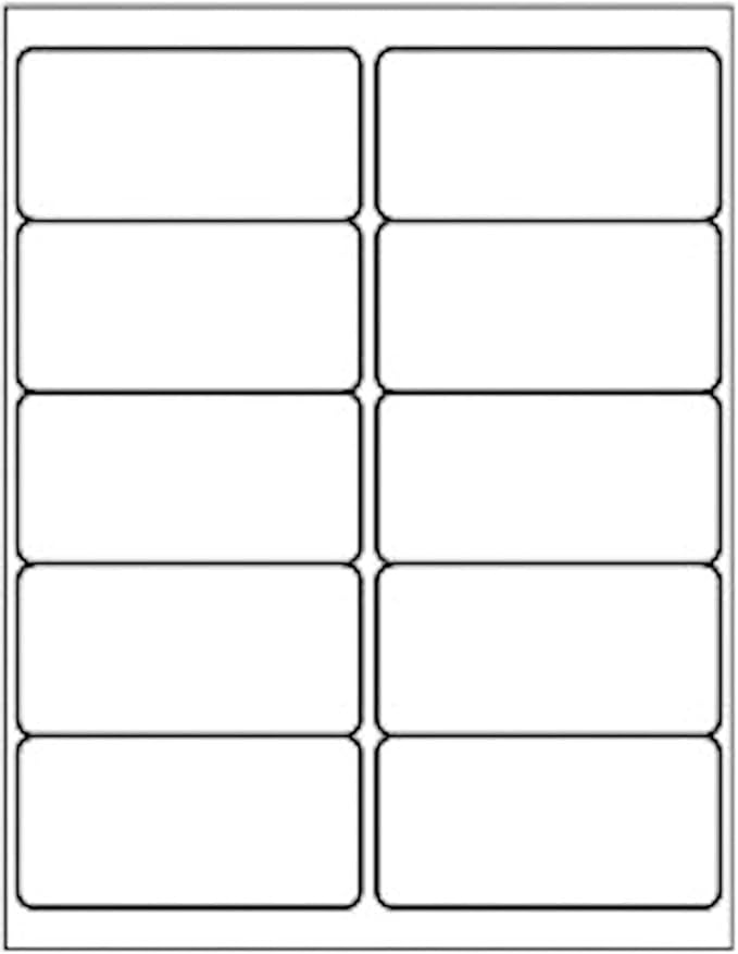 LabelMore 10 up Labels 2'' x 4" Shipping Address Labels by LabelMore