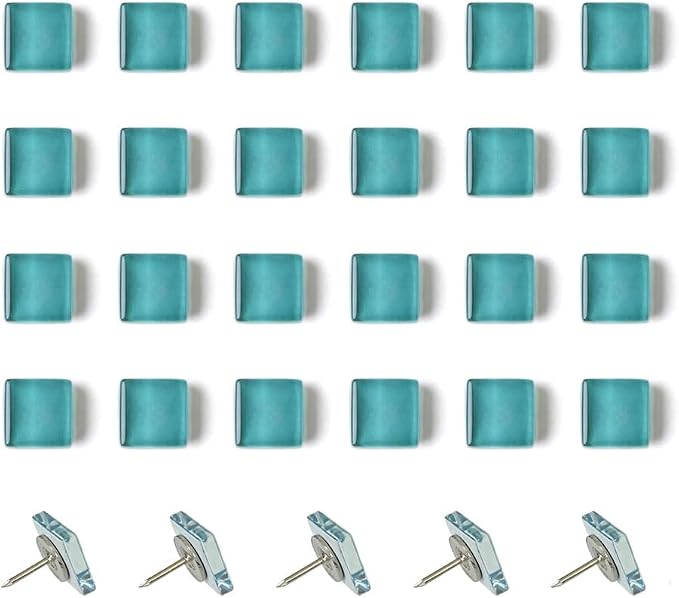 24pcs Decorative Cute Push Pins Glass Pushpins Thumbtacks Thumb Tacks by Aoxsie