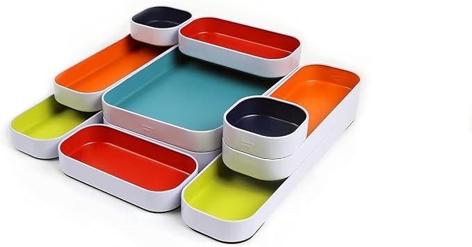 Three by Three Seattle 10 Piece Shallow Metal Organizer Tray Set - Image 8