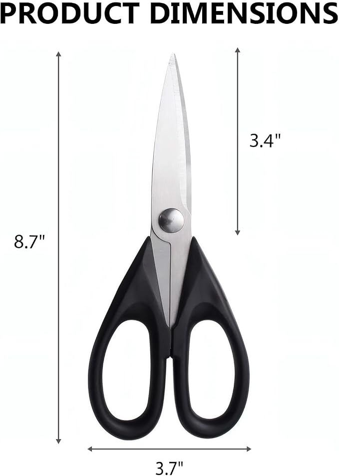 Multipurpose Kitchen Shears, 8.7" Professional Heavy-Duty Scissors, Dishwasher - Image 2