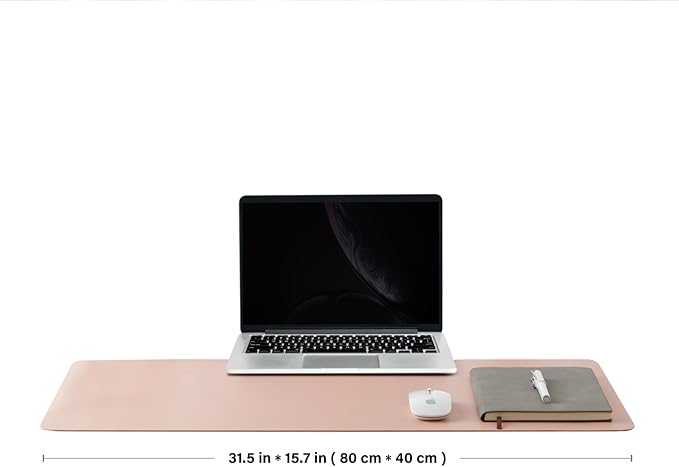 Cork Desk Mat - Dual-Sided Desk Pad for Office and Home - Desk Organization and Accessories - Ideal for Large Mouse Pad and Desk Mats on Top of Desks(Pink,31.5"x 15.7")-DeskLoop Office