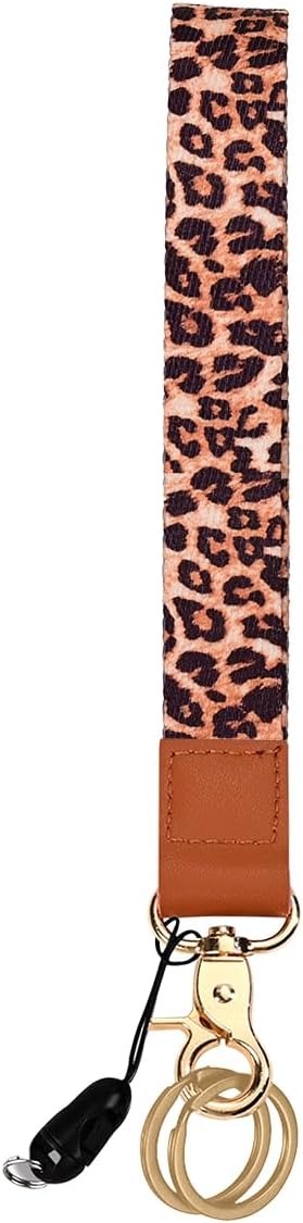 Leopard Print Wrist Lanyard, Keychain Wristlet Strap by Unknown