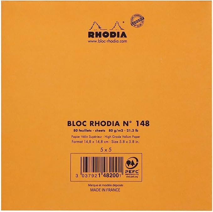 Rhodia Le Carre Head Stapled Pad, Square ruling - Image 3