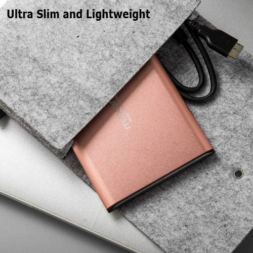 Maxone 500GB Ultra Slim Portable External Hard Drive HDD USB 3.0 Compatible with PC, Laptop - Rose Pink-DeskLoop Office